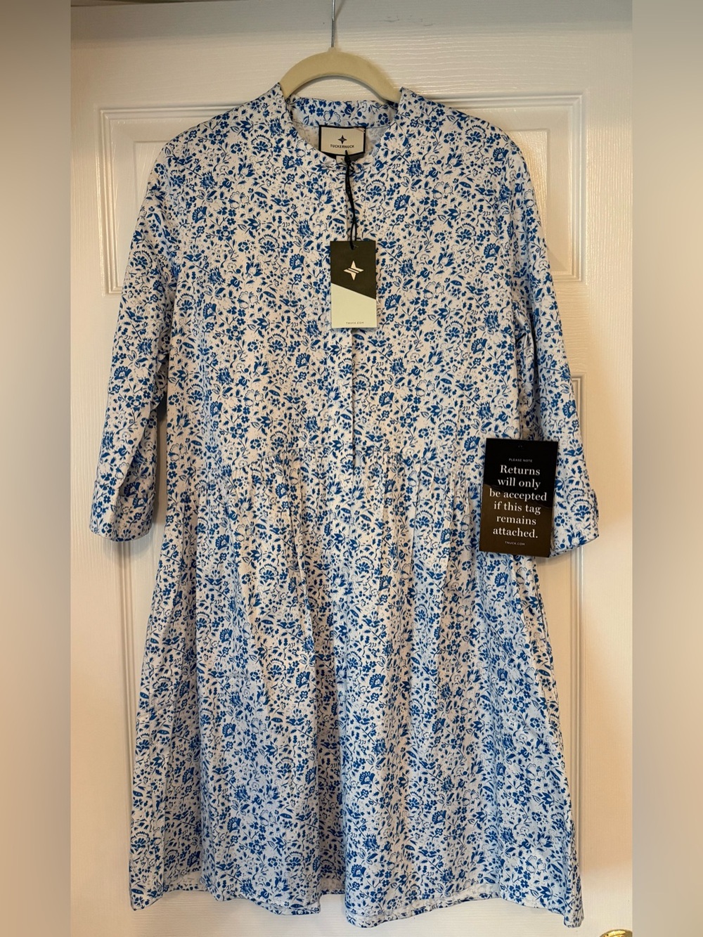 Tuckernuck Blue Floral Dress size small NWT